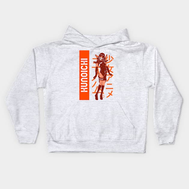 FRAGILE LIKE A KUNOICHI Kids Hoodie by AurosakiCreations